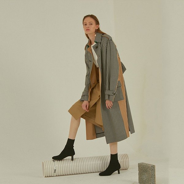 [고아라,황승언 착용]Bruxelle oversized check trench coat _ Gingham check - S.I.VILLAGE [MUSEE][고아라,황승언 착용]Bruxelle... 