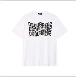 DSQUARED2 샤크 그래픽 크루넥 티셔츠