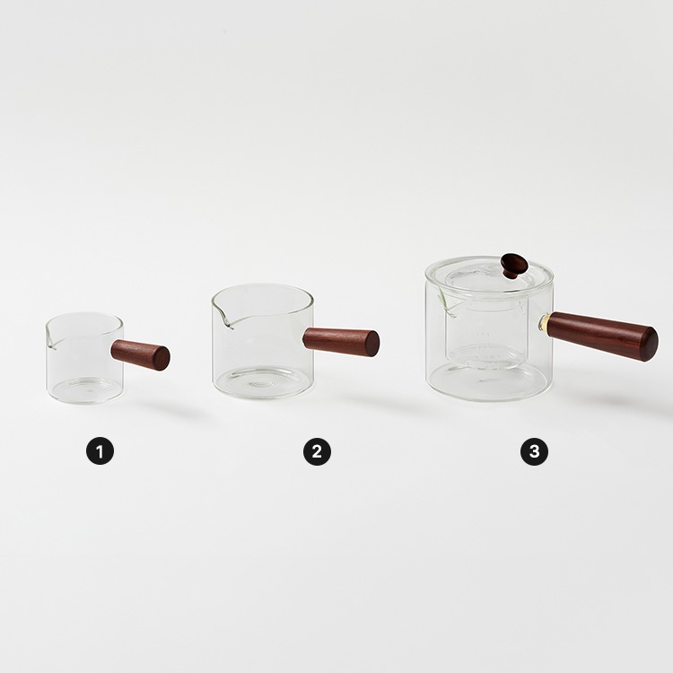 Wood handle heat-resistant glass series