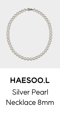 HAESOO.L	Silver Pearl Necklace 8mm