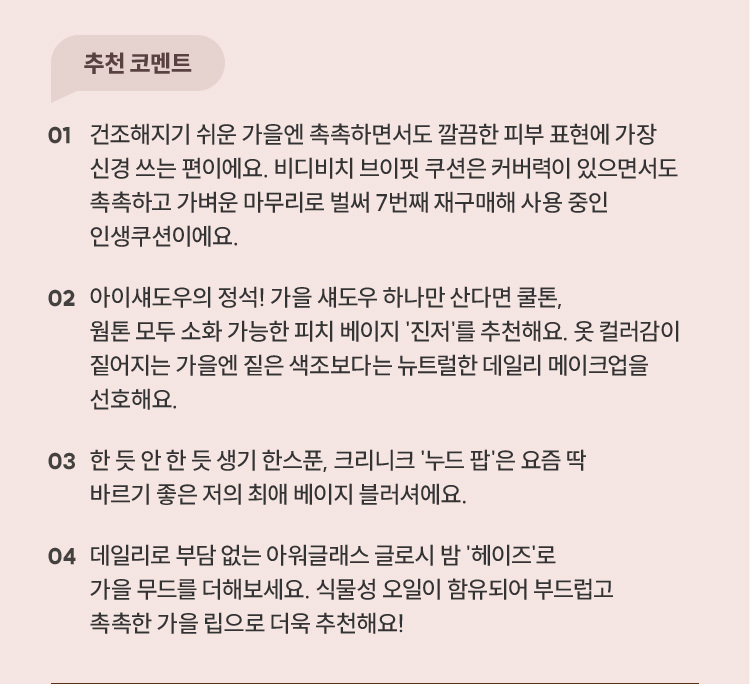 스타일링/추천 코멘트