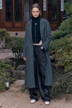 MUSEE(뮤제) HADID Tailored Cashmere Blended Handmade Coat_Gray | S.I.VILLAGE (에스아이빌리지)