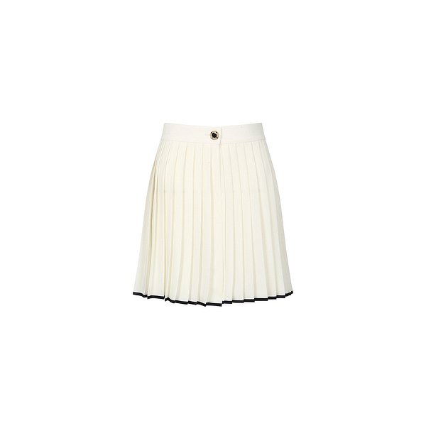 [SS21] Pleated Skirt with Vintage button