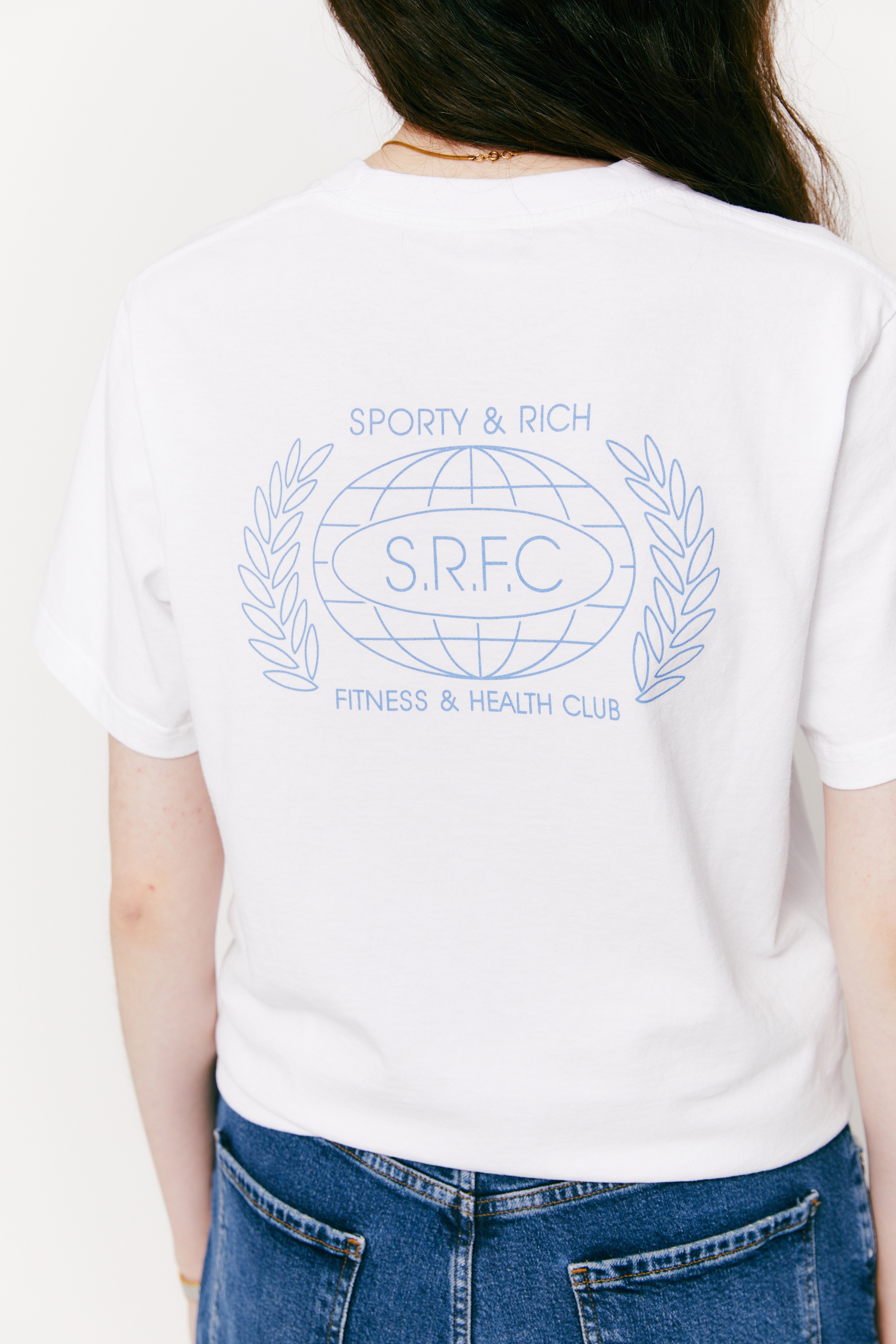 aespa ジゼル着用】Sporty & Rich SRFC-print sweatshirt (Sporty