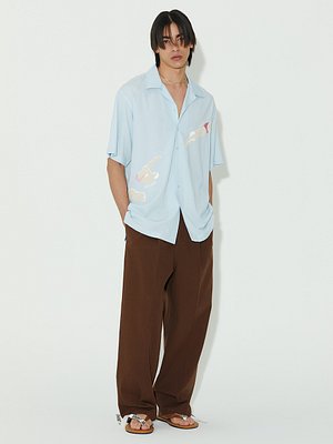 NOHANT(노앙) DIVING GRAPHIC PRINTED SHORT SLEEVE SHIRT SKY BLUE | S.I.VILLAGE (에스아이빌리지)