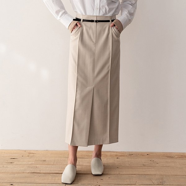 LONG PENCIL SKIRT (IVORY)