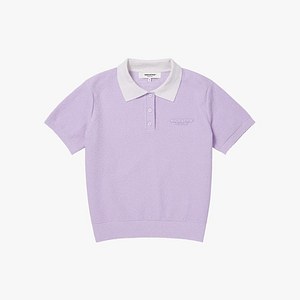 MADCATTOS(매드캐토스) MCC WOMEN`S BOUCLE KNIT POLO SHIRT-LAVENDER | S.I.VILLAGE (에스아이빌리지)