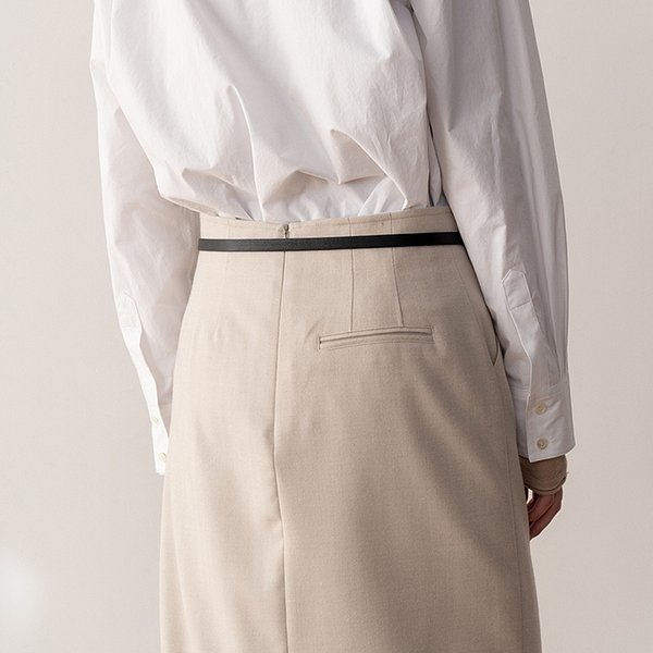 LONG PENCIL SKIRT (IVORY)