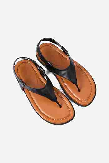 NEUTE(누트) 20mm Pacific Leather Flip-flop Sandal (BLACK) | S.I.VILLAGE (에스아이빌리지)