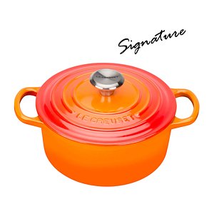 LE CREUSET(르크루제) [르크루제] 시그니처 원형 22cm-주황 | S.I.VILLAGE (에스아이빌리지)