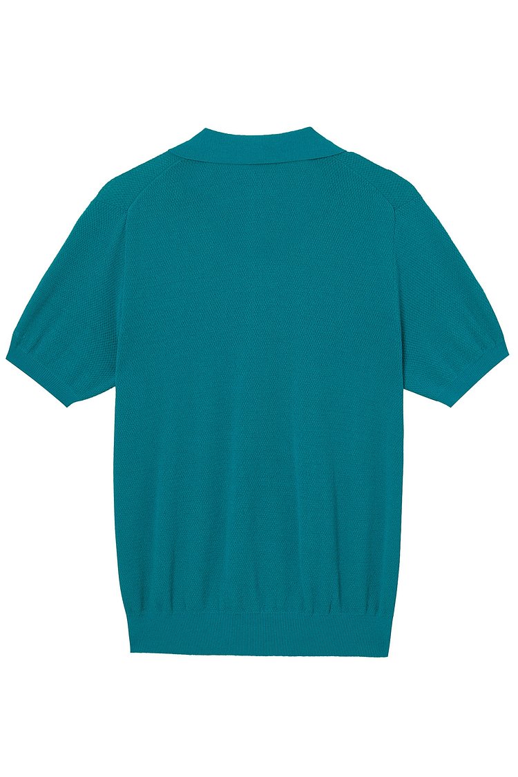 VACATION KNIT BUTTON POLO Men - Teal