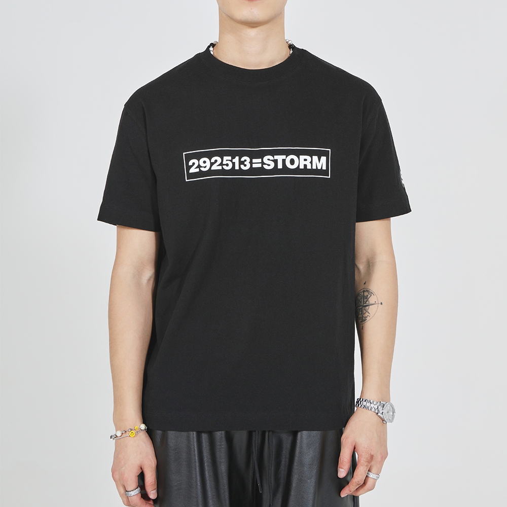 292513=STORM 시그니처 반팔 티셔츠 - 블랙 - S.I.VILLAGE [STORM LONDON]292513=STORM 시그니처 반팔 티셔츠 - 블랙 - 
