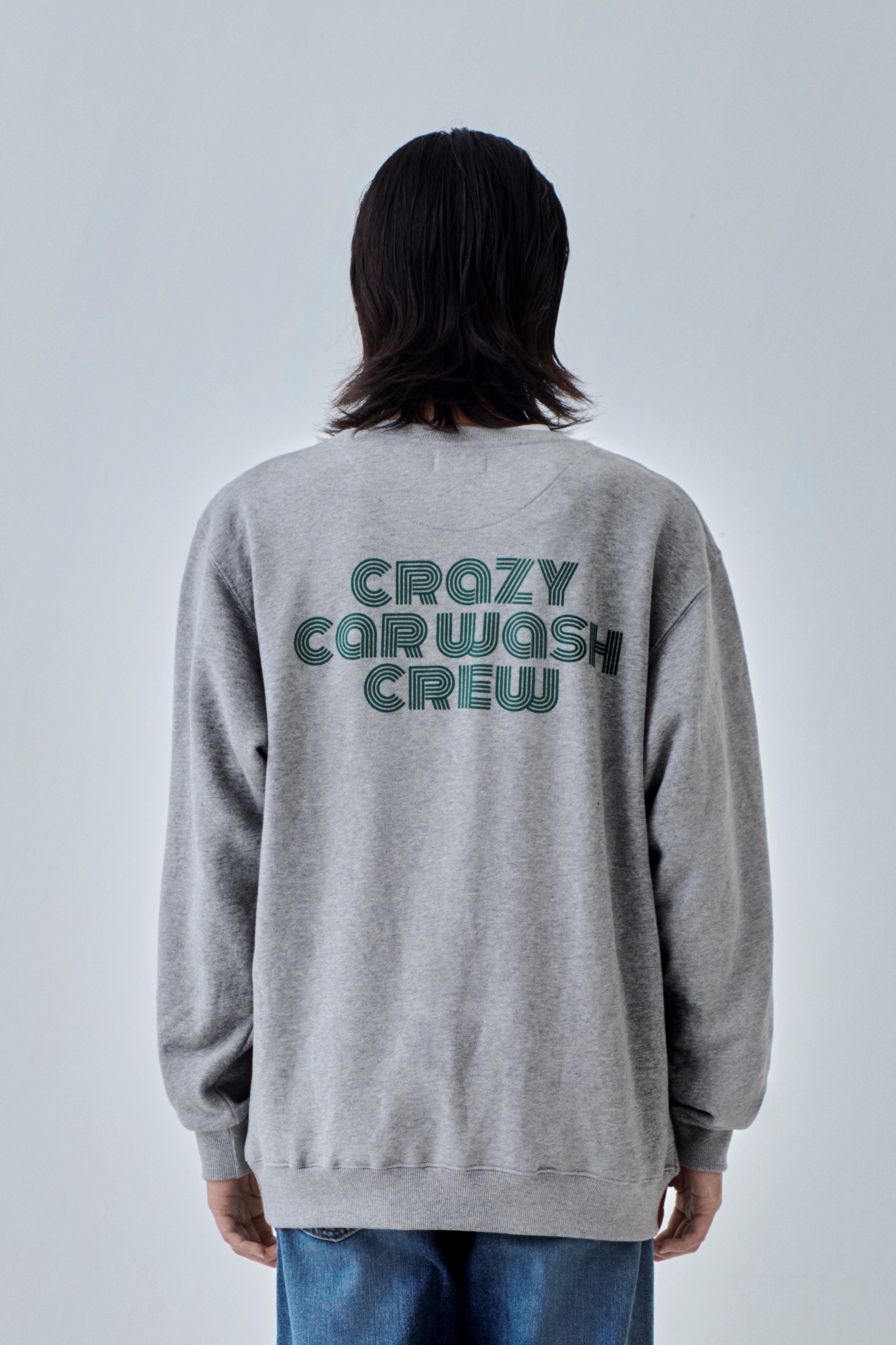 【Crazy Car Wash Crew】CCWC SPONGE STITCH SWEAT SHIRTS Stitch Racing Ivory Crewneck Shirt - Cracker Barrel