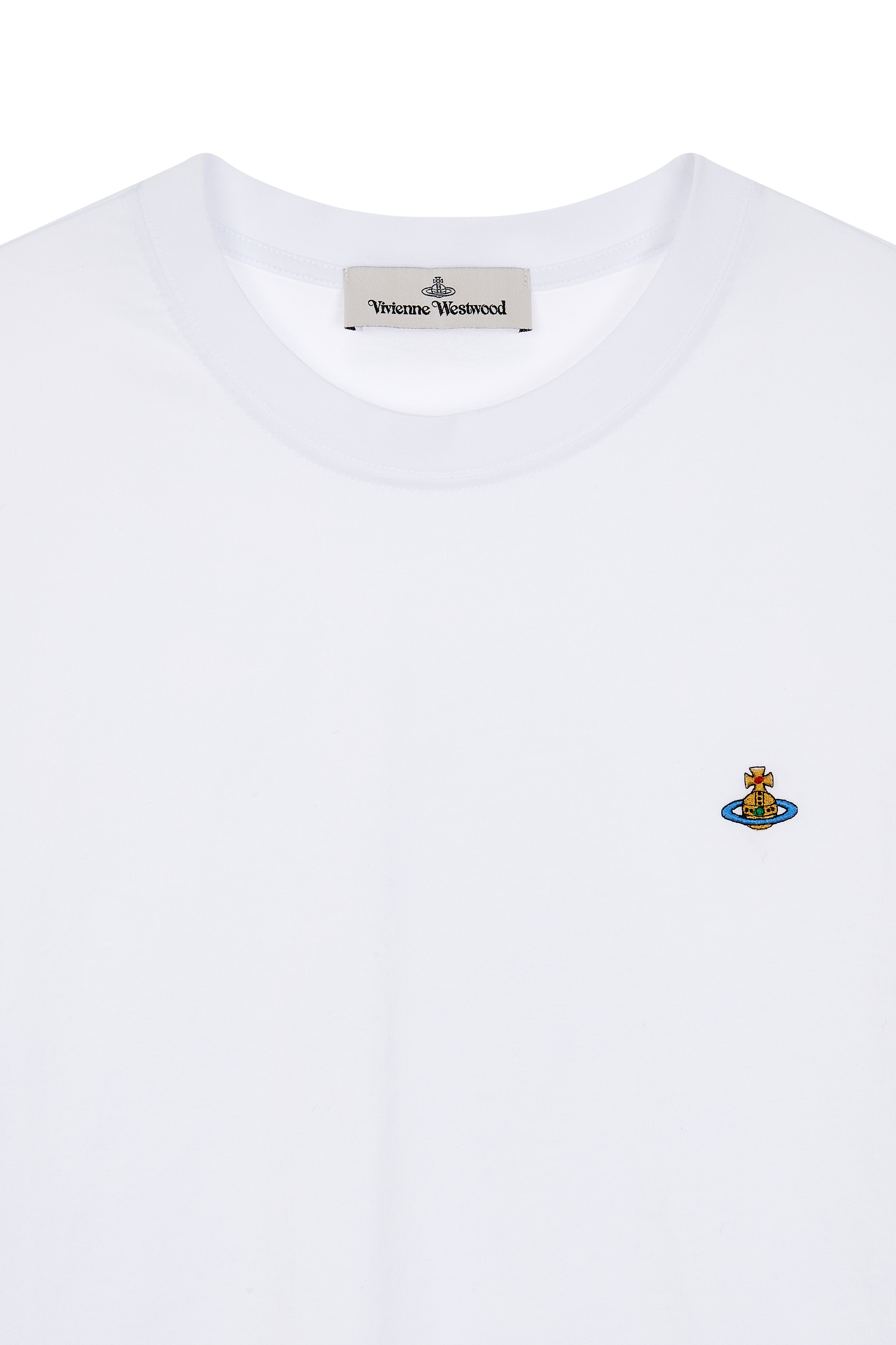 [비비안웨스트우드] 로고 자수 티셔츠(3G010006J001MA401)