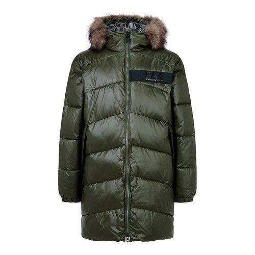 EMPORIO ARMANI(엠포리오 아르마니) 남성 [EA7] 로고 패치 퍼 후드 패딩 코트 | S.I.VILLAGE (에스아이빌리지) [EMPORIO ARMANI]남성 [EA7]... 