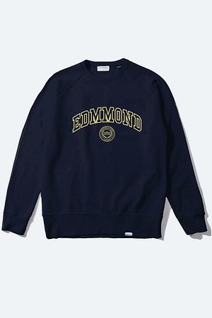 EDMMOND STUDIOS(에드몬드 스튜디오) [에드몬드 스튜디오] STAMP PLAIN NAVY SWEAT SHIRT | S.I.VILLAGE (에스아이빌리지)