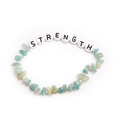 [T Balance]STRENGTH Amazonite Crystal Healing Bracelet