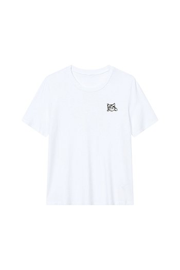 ★리오더★ 캣 패치 레이온 티셔츠