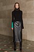 ISABEL Faux Leather Long Skirt_Black