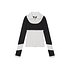 Half Zip-Up Top Black White