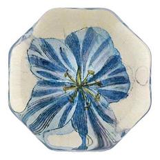 [John Derian] Blue Geranium 8각형 유리 문진