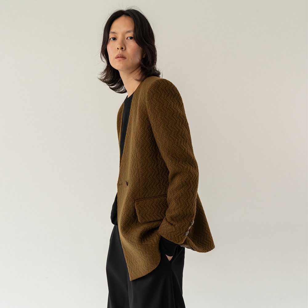 MANUELLE ET GUILLAUME(마누엘에기욤) Classique jacquard jacket | S.I.VILLAGE ...
