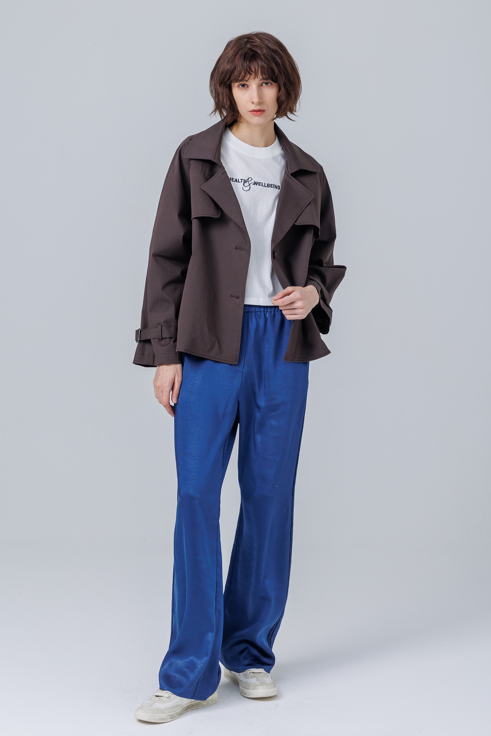 PAGE(페이지) PAGE_SINGLE HALF JACKET_BROWN S.I.VILLAGE (에스아이빌리지)