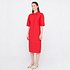 Round Sleeve Dress_Red