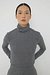 Warm turtle neck top melange gray