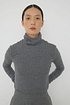 Warm turtle neck top melange gray