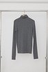 Warm turtle neck top melange gray