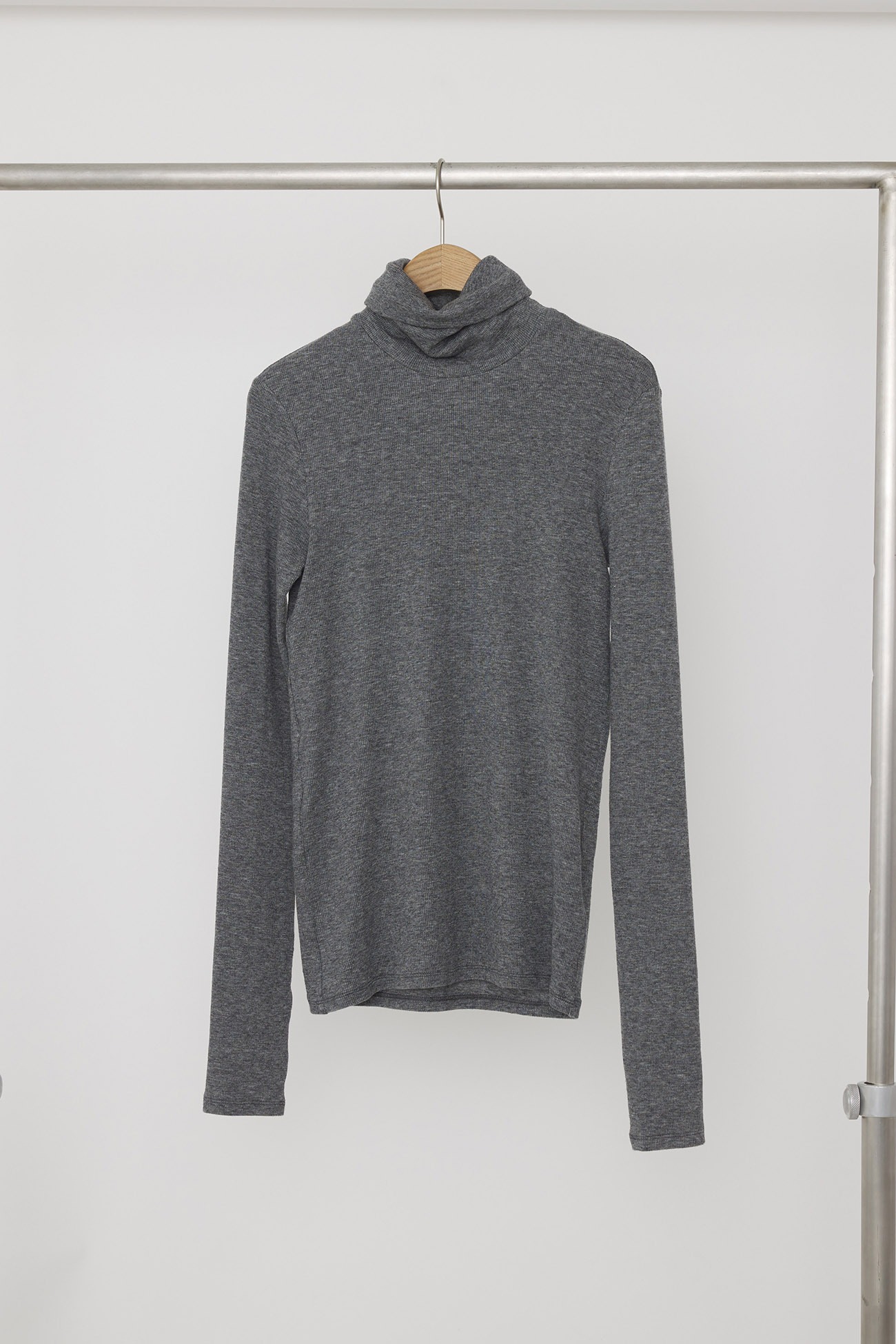 Warm turtle neck top melange gray