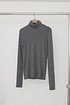 Warm turtle neck top melange gray