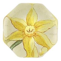 [John Derian] Yellow Narcissus 8각형 유리 문진