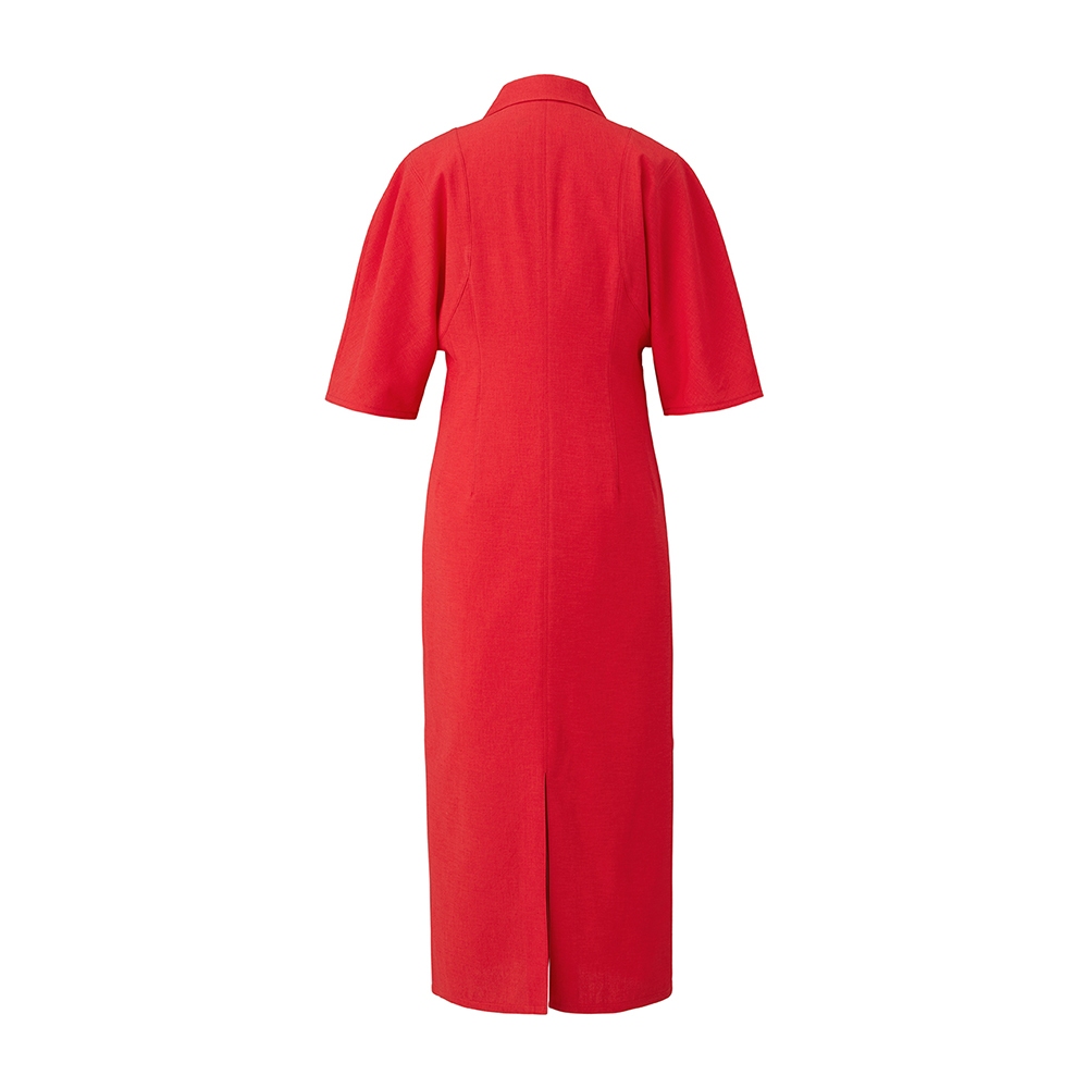 Round Sleeve Dress_Red