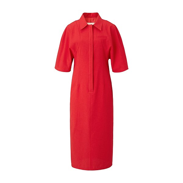 Round Sleeve Dress_Red