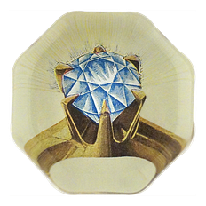 [John Derian] Diamond 8각형 유리 문진