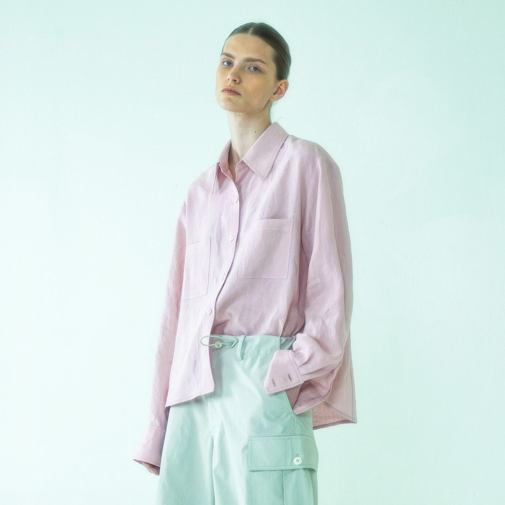 AEER(아에르) Shirts Button Linen Pink | S.I.VILLAGE (에스아이빌리지)