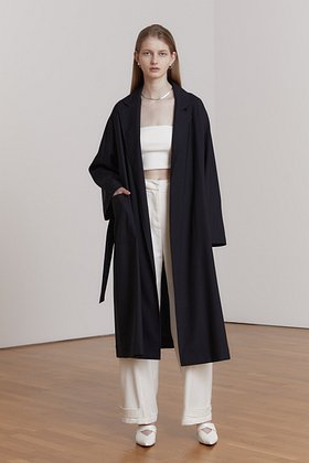 MUSEE(뮤제) RIVE Oversized Wool Trench Coat_Royal Navy | S.I.VILLAGE (에스아이빌리지)