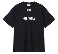 [VTMNTS] HE/HIM 프린트 크루넥 티셔츠 (남성)