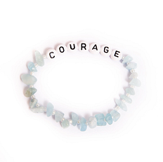 [T Balance]COURAGE Aquamarine Crystal Healing Bracelet