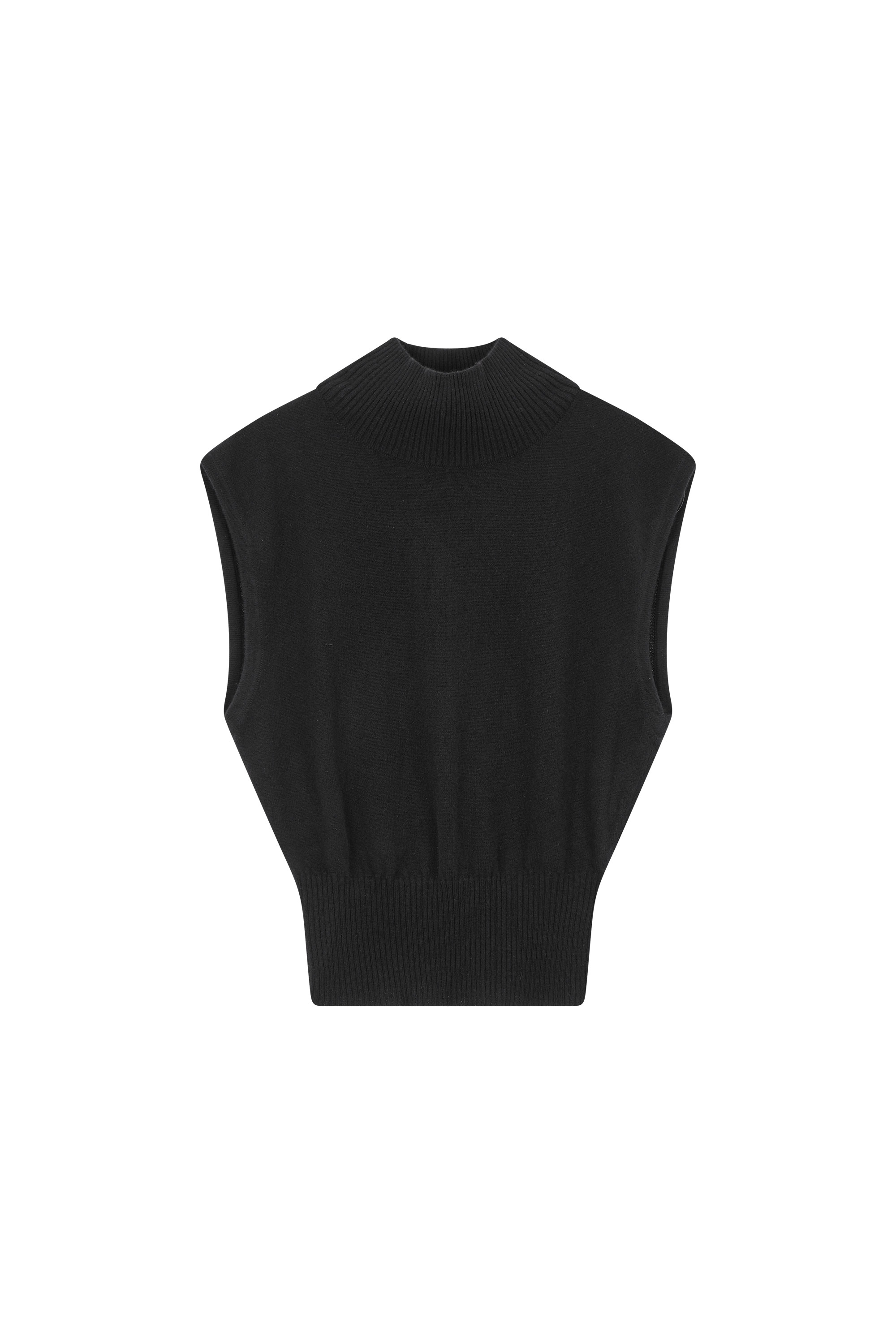 Cashmere sleeveless turtleneck sweater outlet