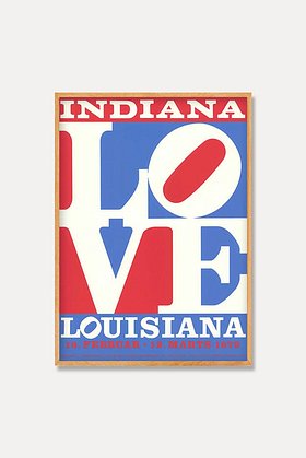 PAGEMAIL(페이지메일) [로버트 인디애나] Robert Indiana —LOVE(1972)(액자포함)42 x 59.4 cm(원목프레임) | S.I.VILLAGE (에스아이빌리지)