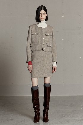 MUSEE(뮤제) [아이유 착용]MIENNE Tweed Wool Mini Skirt_Beige | S.I.VILLAGE (에스아이빌리지)