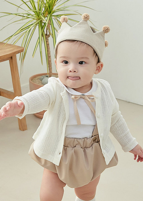 LITTLE TINI(리틀티니) 바로 가디건 - 크림 | S.I.VILLAGE (에스아이빌리지) [LITTLE TINI]바로 가디건 - 크림 - 