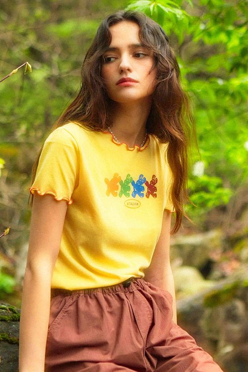 VITALSIGN(바이탈사인) Rabbit Interlock T-Shirt (2colors) | S.I.VILLAGE (에스아이빌리지) [VITALSIGN]Rabbit Interlock T-Shirt... 