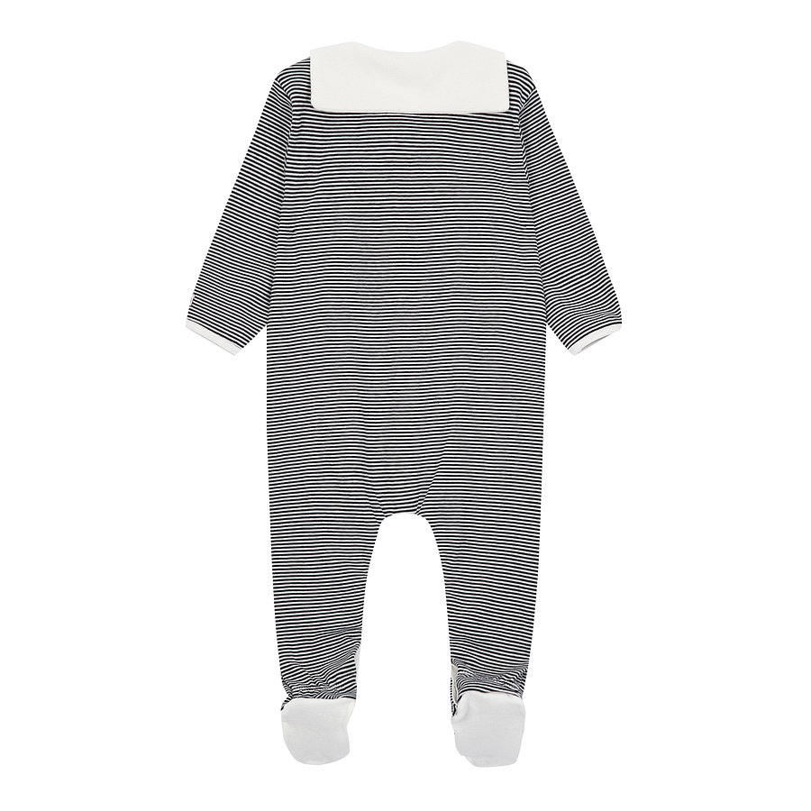[베이비 남아] 스트라이프 패턴 풋 올인원 바디수트 [0-36개월]... VILLAGE [PETIT BATEAU][베이비 남아] 스트라이프 패턴 풋 올인원... 
