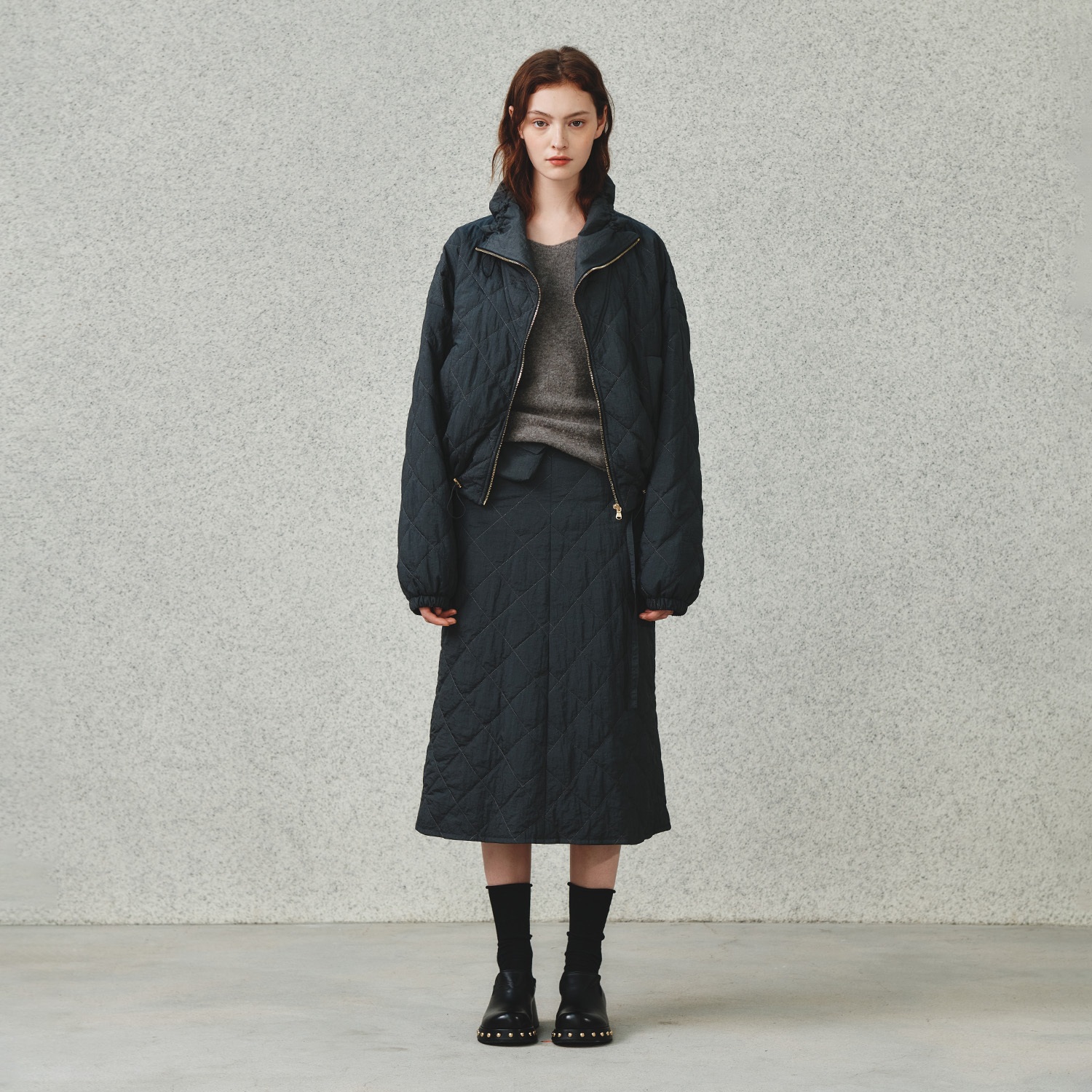 J.CHUNG (사용안함)(제이청) Libre Padded Skirt_Charcoal