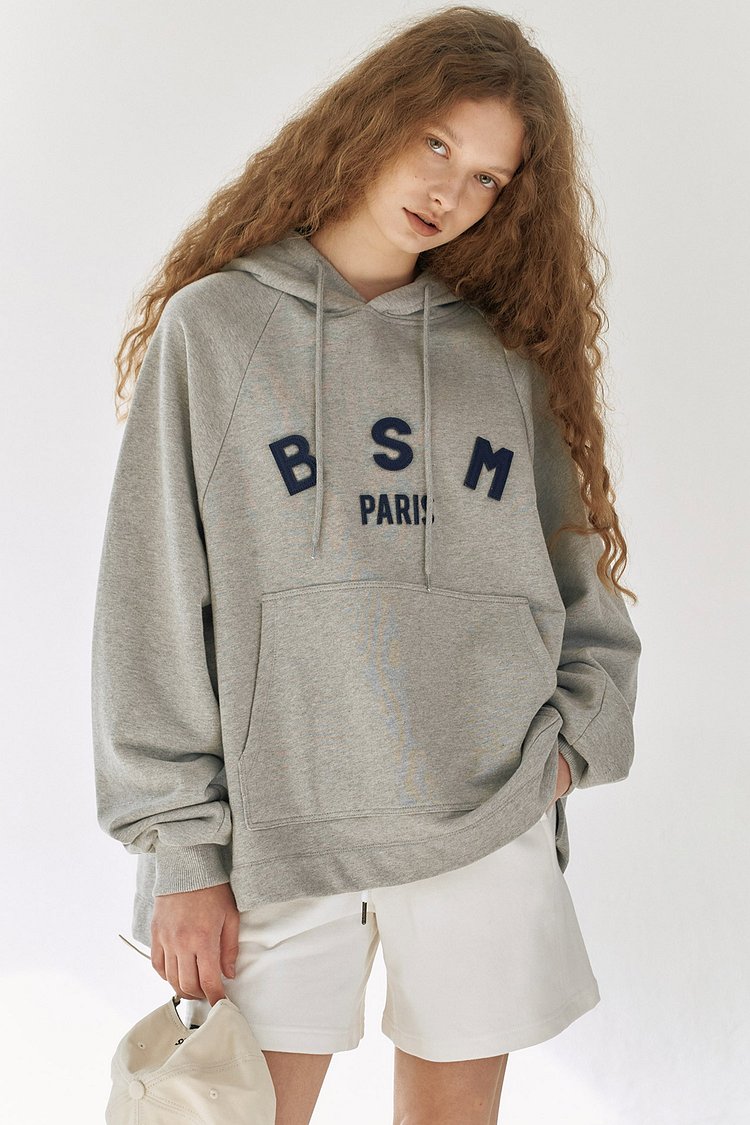 [벤시몽] BSM ESSENTIAL PATCH LOGO HOODY - GREY