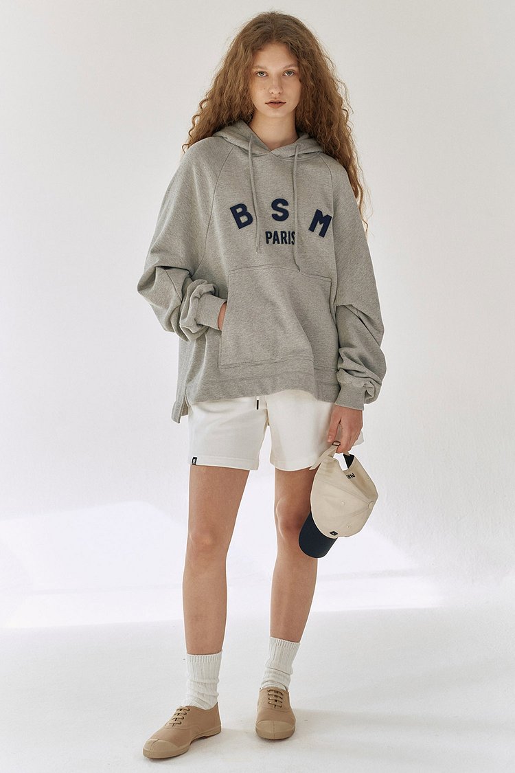 [벤시몽] BSM ESSENTIAL PATCH LOGO HOODY - GREY